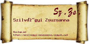 Szilvágyi Zsuzsanna névjegykártya