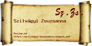 Szilvágyi Zsuzsanna névjegykártya