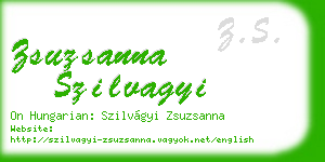 zsuzsanna szilvagyi business card